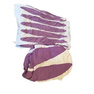 Ikea Papaver Oval Purple White Full/ Queen Duvet Cover Set Geometric 13984 Boho